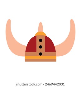 Viking helmet on white isolated background. 