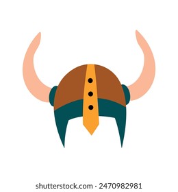 Viking helmet on white isolated background. 