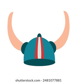 Viking helmet on white isolated background. 