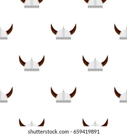 Viking helmet pattern seamless flat style for web vector illustration