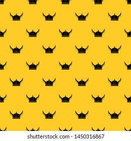 Viking helmet pattern seamless vector repeat geometric yellow for any design