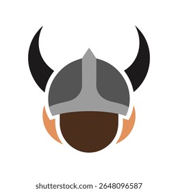 Conjunto de capacete viking com chifres redondos e opções de proteção do nariz
