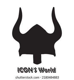 Viking helmet silhouette. Vector illustration eps10.