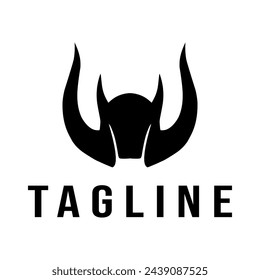 Viking helmet simple logo design