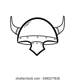 viking helmet vector doodle icon drawing