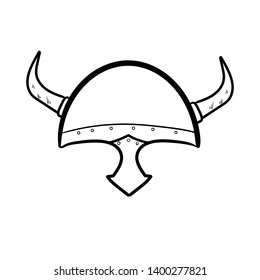 viking helmet vector doodle icon drawing