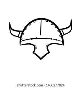 viking helmet vector doodle icon drawing