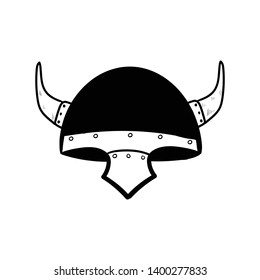 viking helmet vector doodle icon drawing