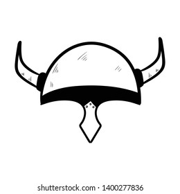 viking helmet vector doodle icon drawing