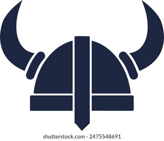 A viking helmet vector icon