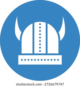 Ilustração de design de ícone de vetor de capacete Viking