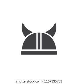 Viking helmet vector icon. filled flat sign for mobile concept and web design. Horned helmet simple solid icon. Symbol, logo illustration. Pixel perfect vector graphics