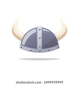 Viking  helmet vector isolated on white background.