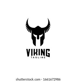 Viking Helmet Vector Logo Design