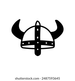 Viking Helmets Glyph Icon, Vector illustration