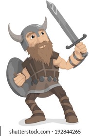 Viking holding a sword and shield