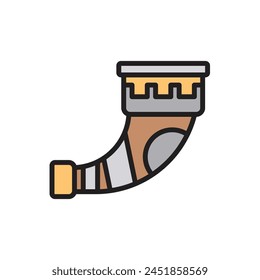 Viking Horn Icon Vector Illustration