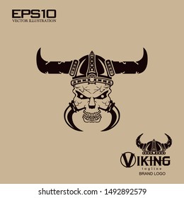viking icon design logo vector