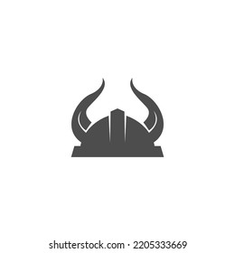 Viking icon logo design illustration
