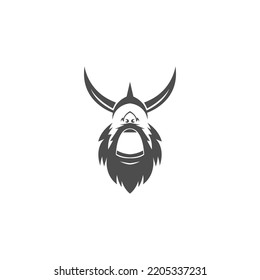 Viking icon logo design illustration