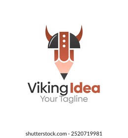 Modelo de design de logotipo de ideia da Viking. Bom para negócios, agência, comunidade e organização