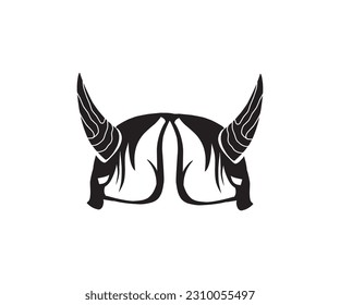 Viking Illustration Clip Art Design Shape. Norse Silhouette Icon Vector