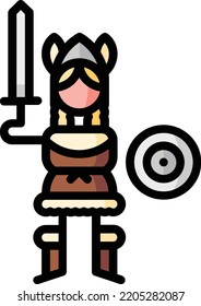 viking isolated design element stock illustration. Vector on a white background
