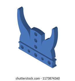 Viking isometric left top view 3D icon