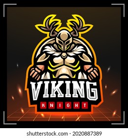 Viking knight mascot. esport logo design