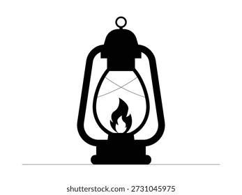 Linterna vikinga, Ilustración vectorial de dibujos animados.