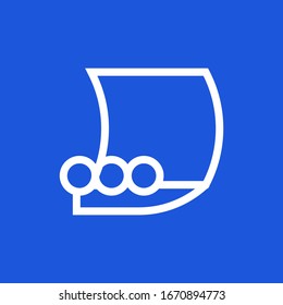 Viking Line cruise ship. Vector template logo.