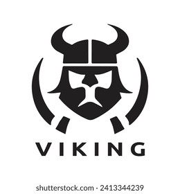 Symbol für das Design des Viking Logos, Vektorgrafik. Einfach anpassbar und bearbeitbar.