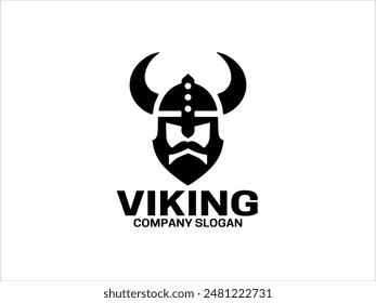 Viking Logo Design Icon Symbol Plantilla de Vector. Plantilla de diseño de logotipo vikingo humano.