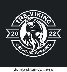 The Viking Logo Design On Dark