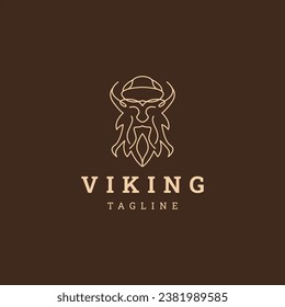 Viking logo design vector template