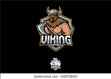 Viking logo esport, esport gaming logo, Viking vector