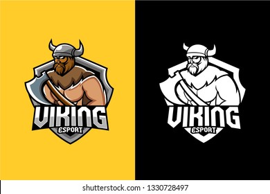 Viking logo esport, esport gaming logo, Viking vector