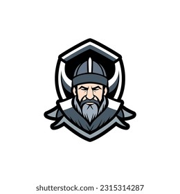 viking logo esports gaming vector illustration template design