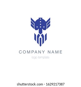 Viking logo template. Vector. Flat. 