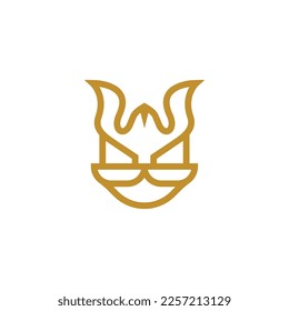 viking logo, unique modern simple
