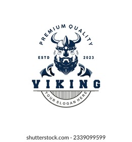 Viking logo, Vector illustration of Viking God, Simple Barbarian Sparta Inspiration Design, Templet Illustration