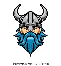 Viking Logo Vector Mascot Illustration