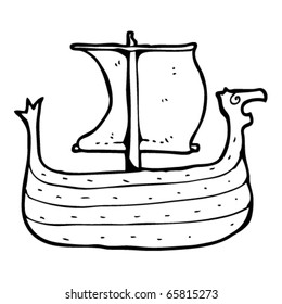 viking longboat cartoon