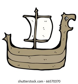 viking longboat cartoon