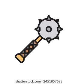 Viking Mace Icon Vector Illustration