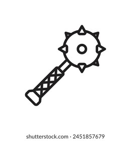 Viking Mace Outline Symbol Vektorillustration