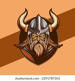 Viking man with Helmet, Axes, Armor illustration, esports mascot, gaming logo template.
Hand-drawn illustration for mascot sport logo badge label sign poster emblem patch t-shirt printing
