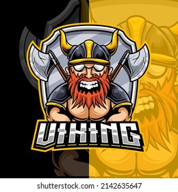 Viking Mascot Character Logo Template