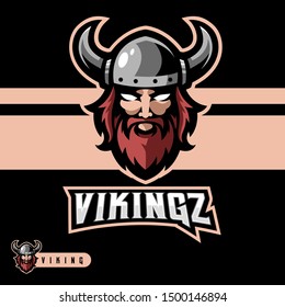 Viking Mascot Gaming Esport Logo Template