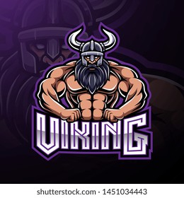 Viking mascot gaming logo design
